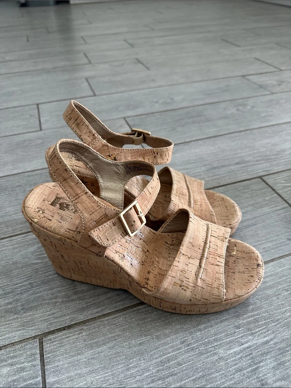 Korks Bardot II Wedge Comfort Sandals New!